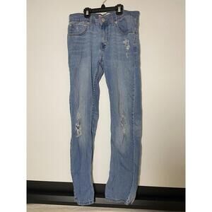 Levi’s Men’s 511 Slim Flex Distressed Fit Blue Jeans 29x29 18R 18REG